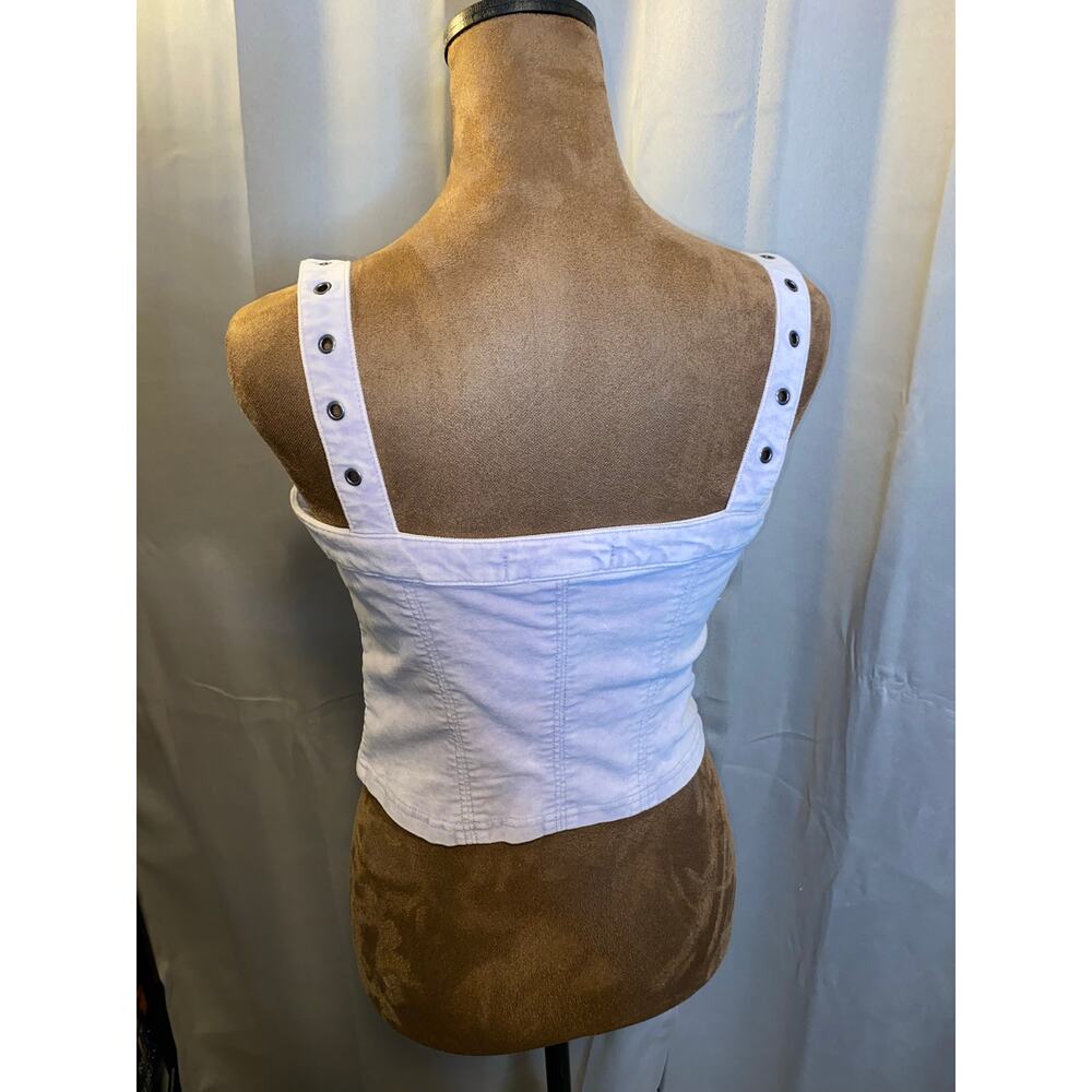 Urban Outfitters BDG Lavender Corset Crop Top Velvet Bustier Zip Front S NWT - Picture 4 of 12